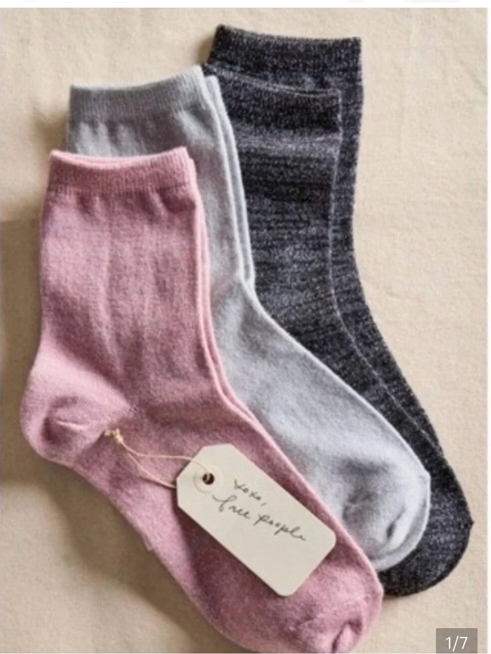 Free People Lurex Glitter socks. NWT. Pink